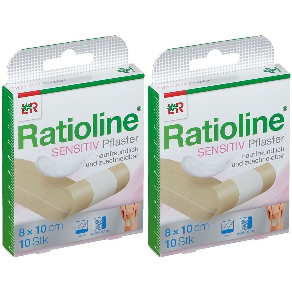 Ratioline sensitive Wundschnellverband 8 cmx1 m 2x 2x1 St Pflaster