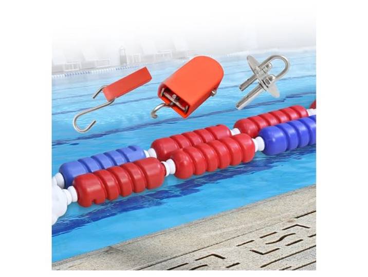 LigedamaiEU Indoor-Außenpool-Ausrüstung, professionelle Schwimmbahn-Trennlinie mit Haken, geeignet for Strandwasserparks mit heißen Quellen(Nylon Rope,3 Meter)