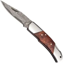 Haller, Mehrzweckmesser, Damast-Taschenmesser Red Burl 80623 (6 cm)