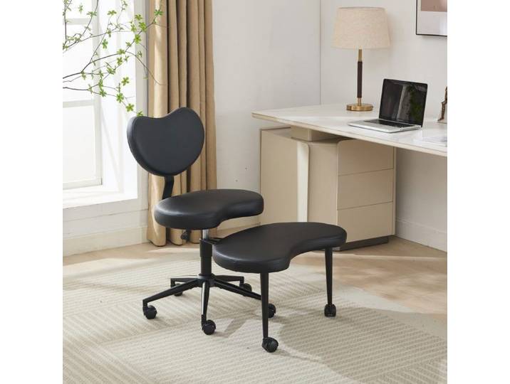 Chaise de méditation Plus chaise à jambes croisées avec roues chaise de TDAH chaise de bureau Criss Cross avec support lombaire e