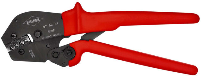Pinces à sertir, également pour prise à deux mains Knipex (97 52 04)
