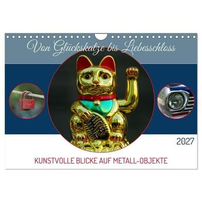 Von Glückskatze bis Liebesschloss (Wandkalender 2027 DIN A4 quer), CALVENDO Monatskalender
