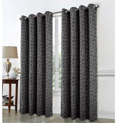 RT Designer Collection Jasper Lurex Woven Window Curtain Panel