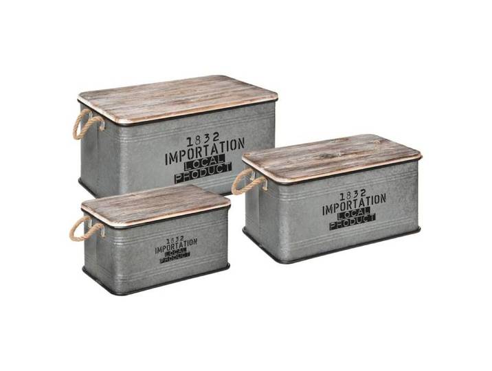 Set de 3 malles  Local  L45/54/60cm - Atmosphera Créateur d'intérieur