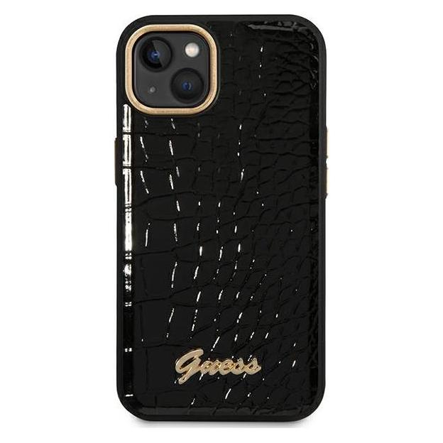 Guess GUHCP14MHGCRHK iPhone 14 Plus 6,7" czarny/black hardcase Croco Collection (Apple iPhone 14 Plus) (GUE002259-0)