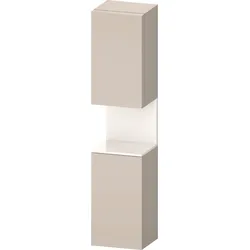 Duravit Collection One Hochschrank, Türanschlag links, 400x360x1760mm, Nische Weiß hochglänzend, QA1346L22910010, Farbe: Taupe Matt/mit Nischenbeleuchtung