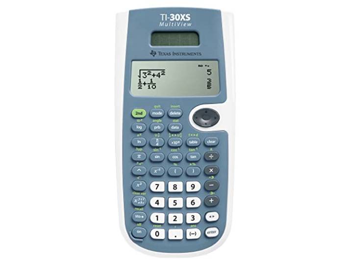 TEXAS INSTRUMENTS Instruments TI-30XS MultiView Schoolrekenmachine (tot 4-regelig display zonne-energie en batterijen)