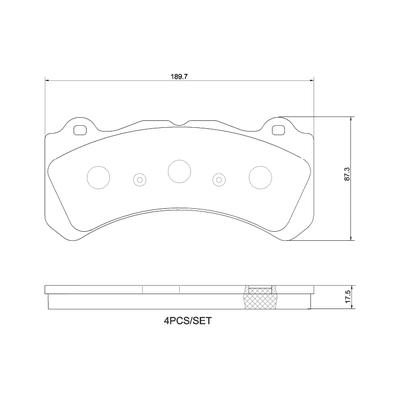 Brembo Bremsbelagsatz, Scheibenbremse [Hersteller-Nr. P86034] für Volvo