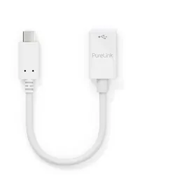 PureLink USB-C auf USB-A Adapter - USB 3.1 Gen 1 - iSerie - weiß - 0,10m