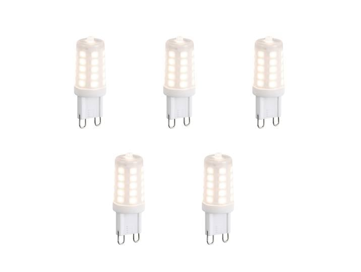 Lot de 5 ampoules LED G9 à intensité variable 3 niveaux, opale, 3