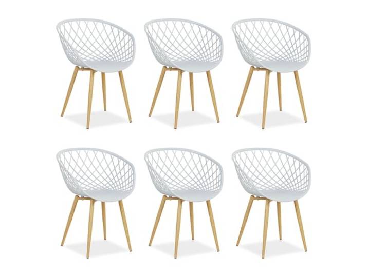 Homestyle4u Set van 6 tuinstoelen, grijs, kunststof, weerbestendig