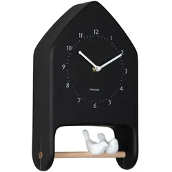 Karlsson, Wanduhr, Wall clock Love Birds black