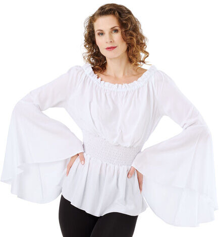 Off-Shoulder-Bluse für Damen, weiß