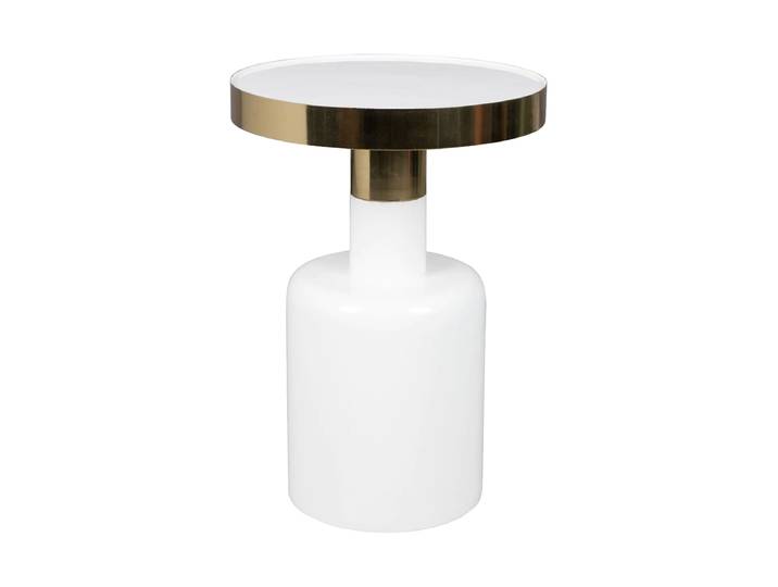 Design Beistelltisch „Glam“ Ø 36 x 51 cm Weiss Zuiver