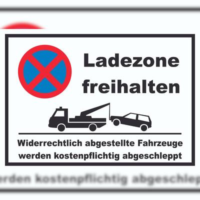 HB-Druck Parken verboten Ladezone freihalten Schild A6 (105x148mm)