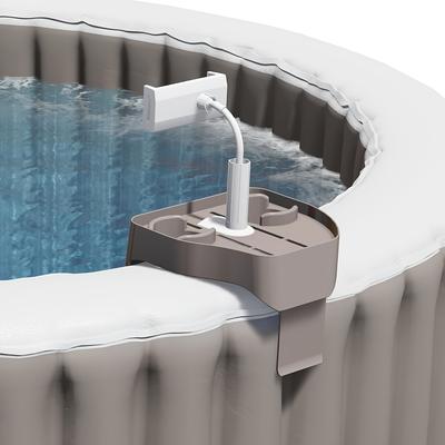Shop Station Adjustable Hot Tub Tray Table With Clip On Pool Cup Holder & Phone Holder Adjustable Hot Tub Tray Table With Clip On Pool Cup Holder & Phone Holder
