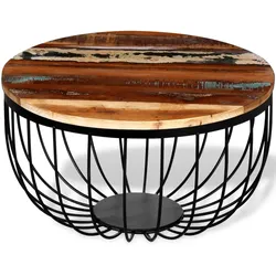 vidaXL Couchtisch Altholz Massiv