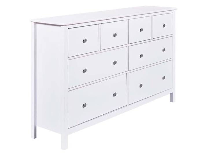 Generisch Kommode - 160 x 96 cm - 8 Schubladen - Weiß - Kiefernholz massiv