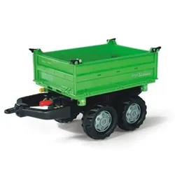Rolly Toys 121502 Mega Trailer Deutz, Dreiseitenkipper, grün