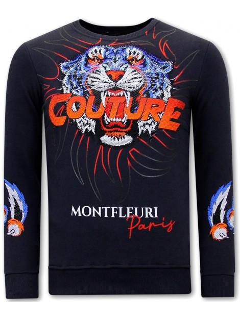 Montfleuri Sweater met print tiger couture