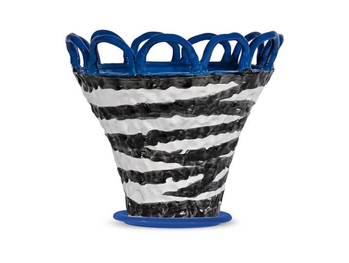 Byon Pot Patty S Ø25 cm Zebra-bleu