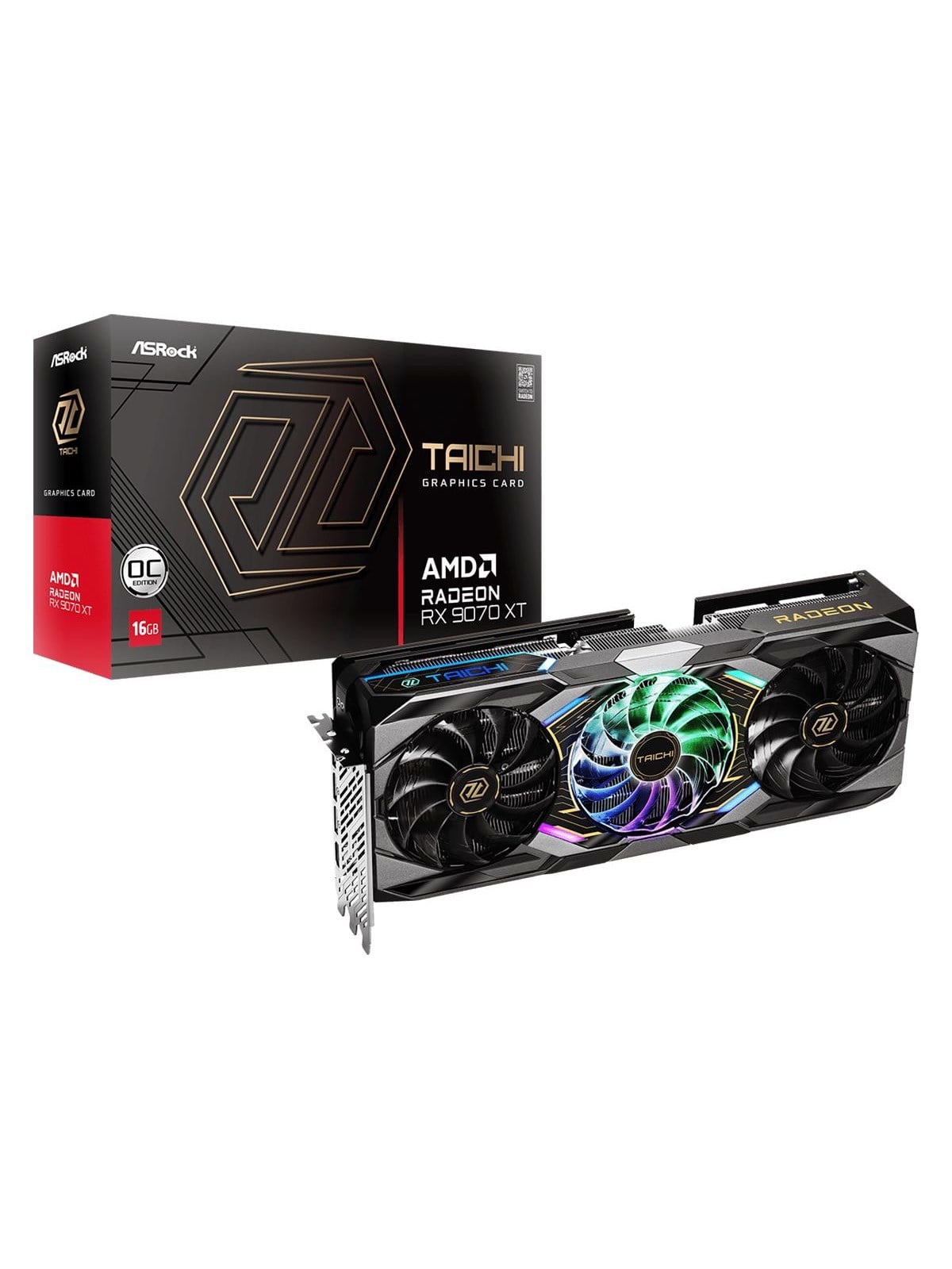 ASRock Radeon RX 9070 XT Taichi OC - 16GB GDDR6 RAM - Grafikkarte