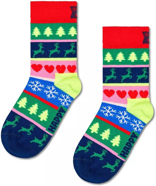 Happy Socks - Weihnachtssocken, für Damen, Dunkelrot, Größe 4-6Y