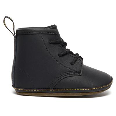 Lauflernschuh DR. MARTENS "1460 CRIB", Baby, Gr. 19, schwarz, Leder, Synthetik, Schuhe Lauflernschuh, Babyschuh, Kinderstiefel, Schnürstiefel mit Schnürung