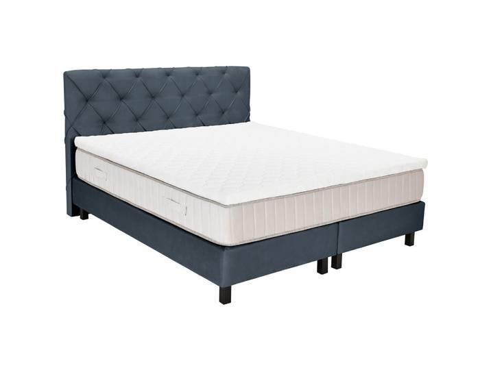 Esposa Boxspringbett, Dunkelgrau, Metall, H3, Höhe ca. 24 cm, 180x200 cm, Schlafzimmer, Betten, Doppelbetten
