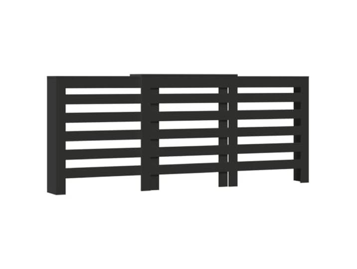 vidaXL Cache-Radiateur Noir 205 x 21\,5 x 83\,5 cm Bois d'ingénierie