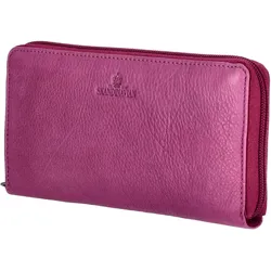 The Skandinavian Brand Damen Lederbörse Quer - fuchsia