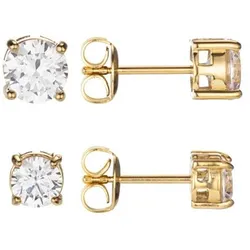 DIAMONIQUE® 2tlg. Ohrstecker Set = 3,00ct Brillantschliff Edelstahl