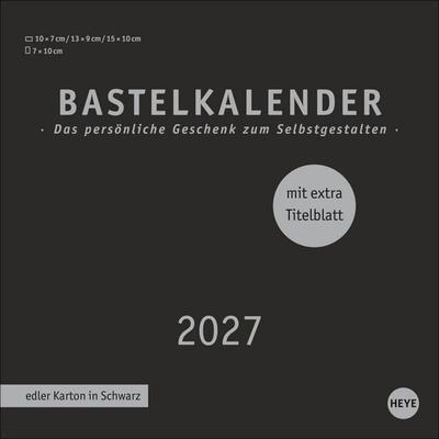 Premium-Bastelkalender schwarz klein 2027