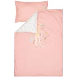 Kinderbettwäsche, Little Dutch Babybett-Bettbezug - Rosa - Blooming Safari