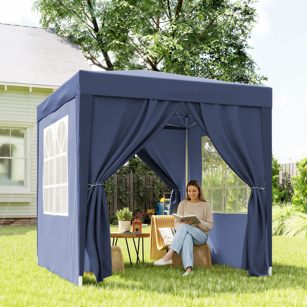 Dakota Fields 2m x 2m Steel Pop-Up Gazebo Blue