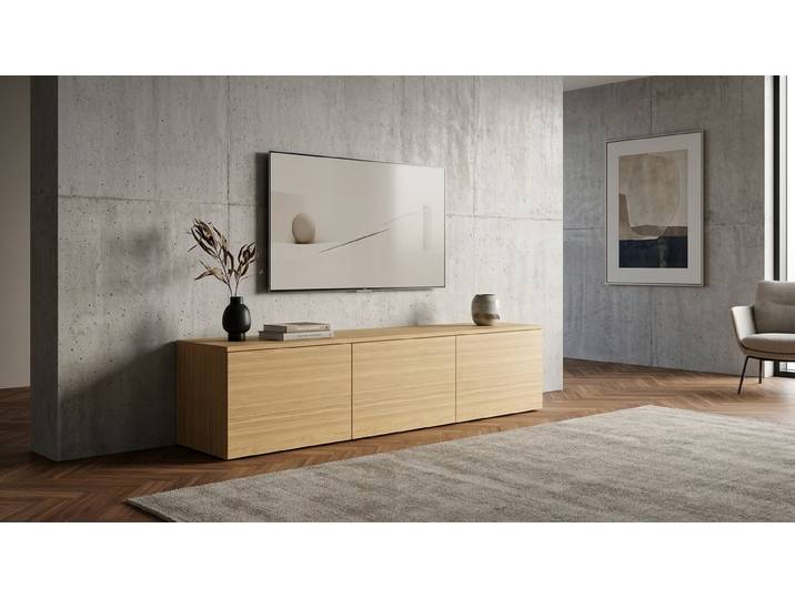 Buffet TV sobre Frêne Naturel huilé
