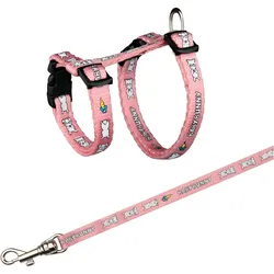 4x Trixie Geschirr mit Leine für kleine Kaninchen (Nager, Allgemein), Halsband + Leine