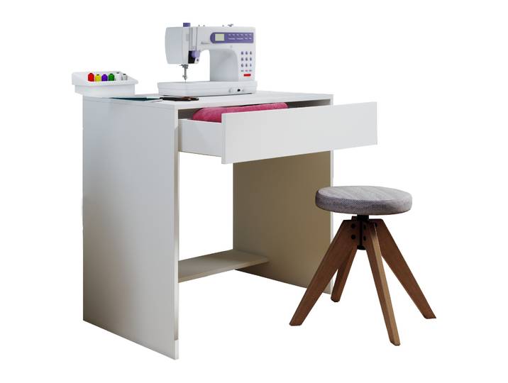 Schreibtisch VCM Holz Schreibtisch Computertisch Bürotisch Nitolda , weiß, B:77cm T:50cm, Tische, Schreibtisch