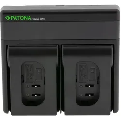 Patona Batteries Replacement Dual Charger USB USB-C (Kamera Akku Ladegerät), Kamera Stromversorgung, Schwarz