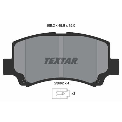 TEXTAR Bremsbelagsatz, Scheibenbremse 2366201 für DONGFENG XIAOKANG DR Suzuki RIICH HAIMA (FAW)