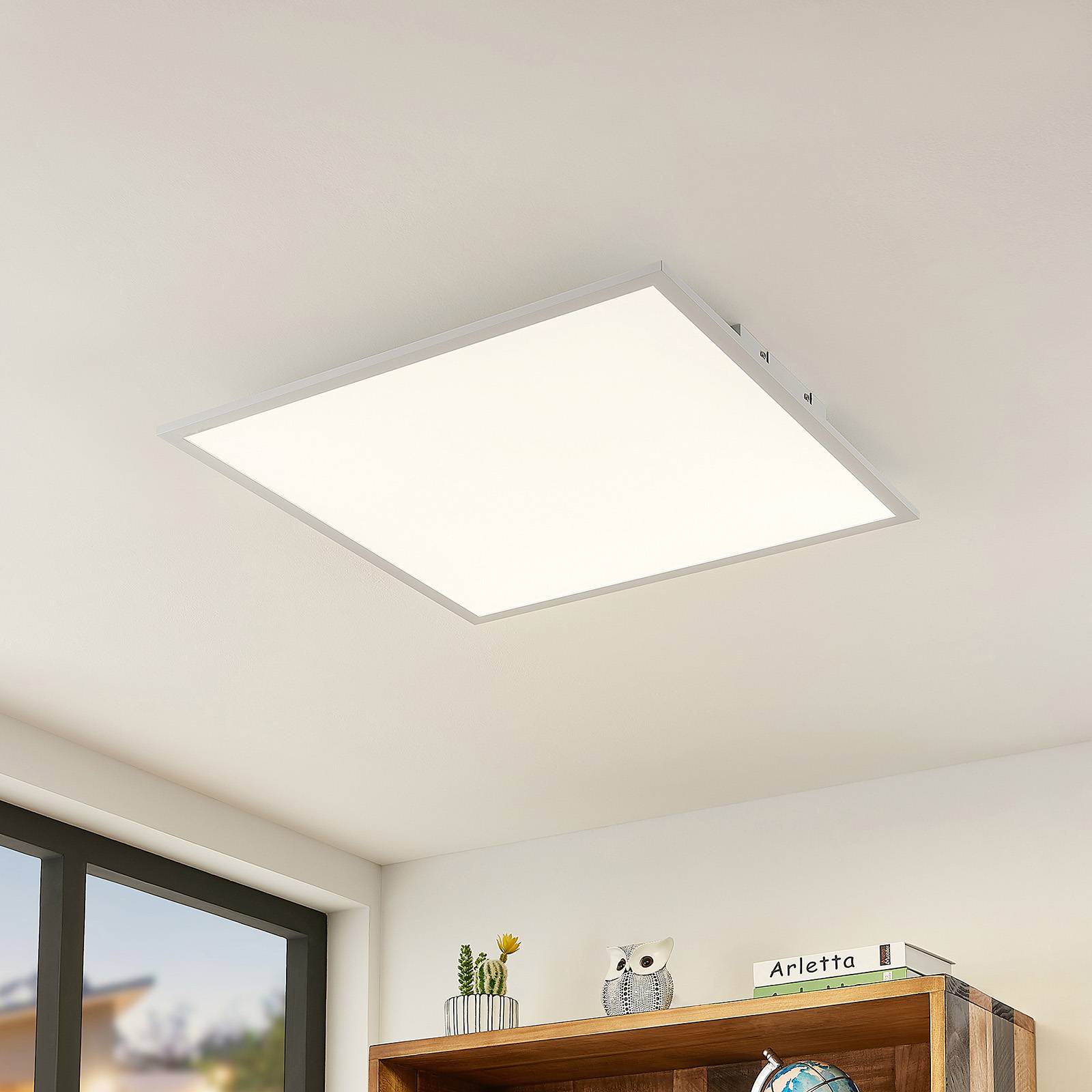 LED Deckenlampe Quais Lindby, weiß / opal, für Küche, Aluminium, Modern, LED Deckenleuchte