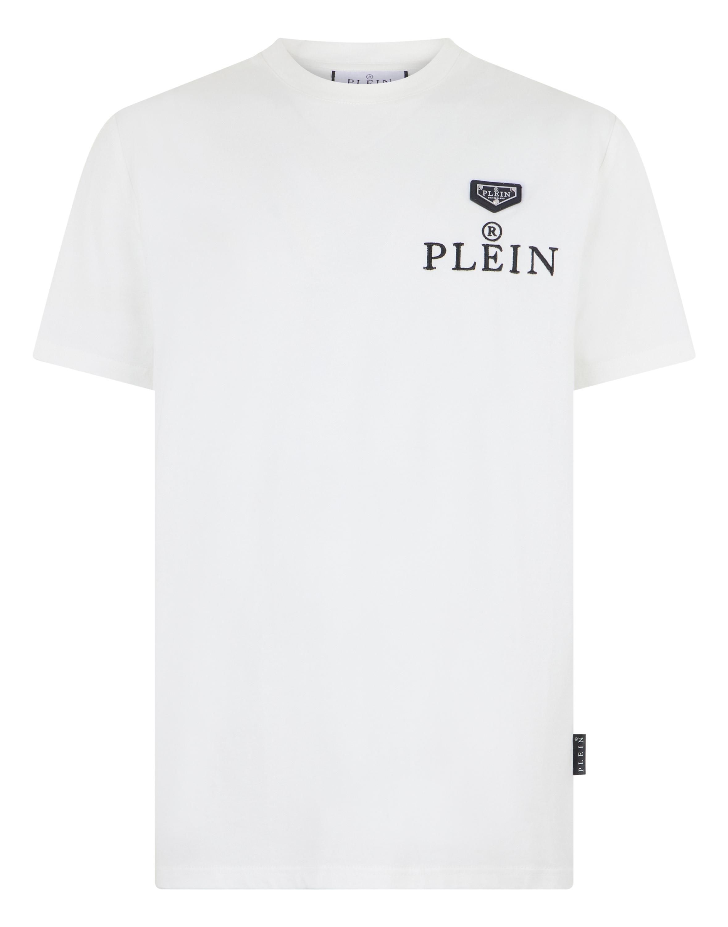 Philipp Plein Rundhals-T-Shirt, kurzärmelig - Weiß