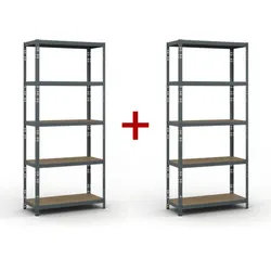 Fachbodenregal  1+1 GRATIS, 1954x900x400 mm, Traglast 175 kg