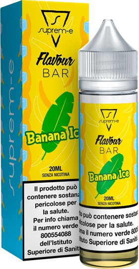 Suprem-e Banana Ice Flavour Bar Liquido Shot Mix 20ml Banana Ghiaccio
