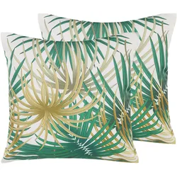 GARTENKISSEN 2er-Set Palmenmuster bunt 45/45 cm Gaiana