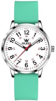 Everyday Crate OLEVS 9953 Womens Quartz Watch Waterproof Silicone Strap Watch green