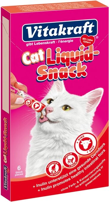 Vitakraft NEW CAT LIQUID SNACK MANZO+INULINA