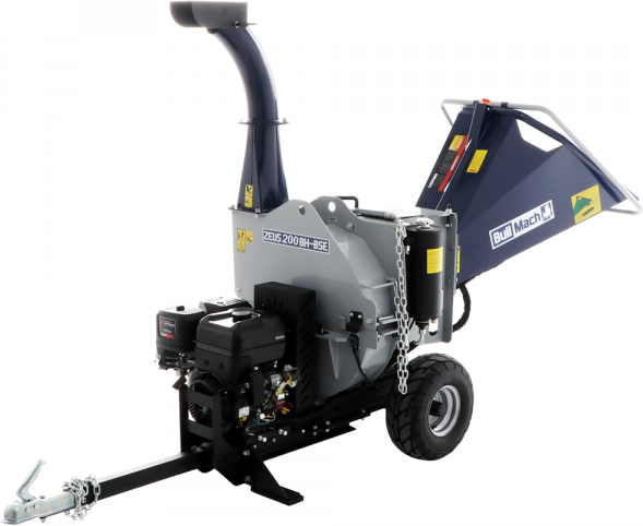 BullMach ZEUS 200 BH-BSE - Benzin Häcksler mit Anhängerkupplung - B&S XR2100 mit E-Starter