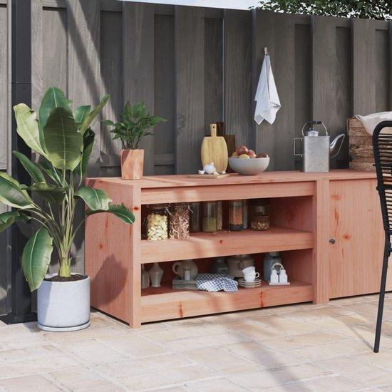 Famanu Aufbewahrungsschrank Garten - Modulares Design - 106x55x64 cm - Natürliches Holz