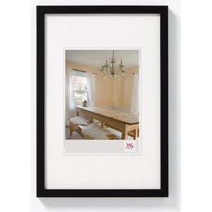 walther-design Bilderrahmen Peppers BP030B, 20 x 30 cm, Echtglas, Holzrahmen, schwarz